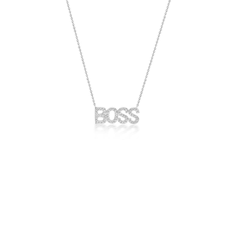 שרשרת Boss - שרשרת בוס מושלמת משובצת כולה בזרקונים לבנים