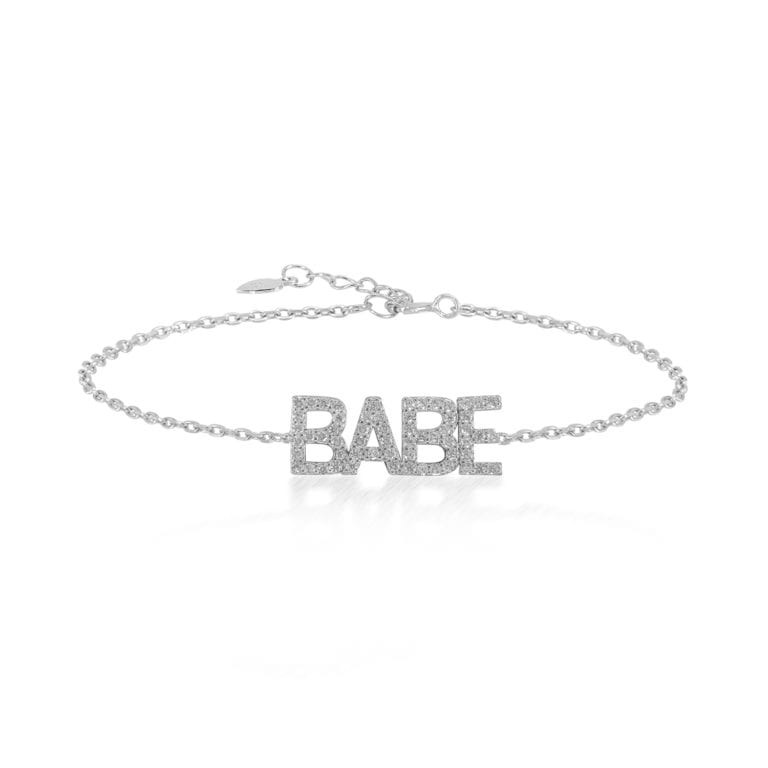 צמיד Babe - משובץ זרקונים מהממים ויוקרתיים מנצנצים מושלם לאהובתך!