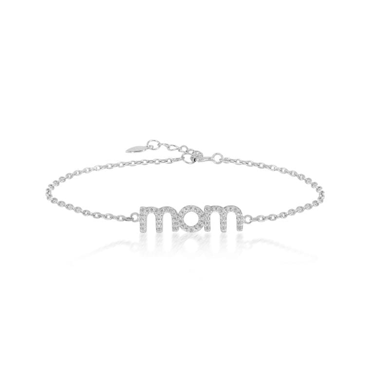 צמיד Mom -  משובץ זרקונים מהממים ויוקרתיים מנצנצים ללא הפסקה מושלם לאהובתך
