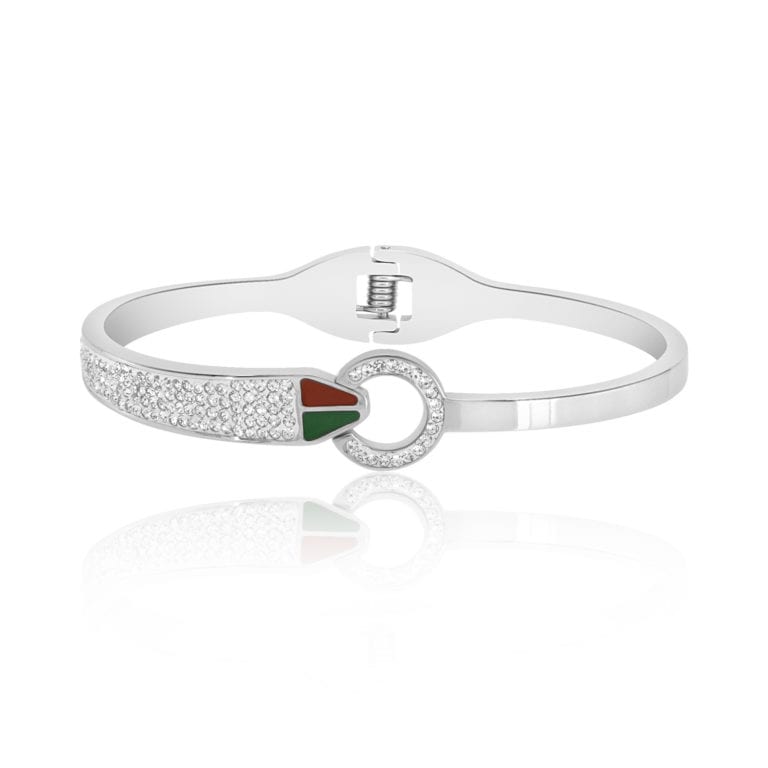צמיד Italy's Circle - קשיח. צמיד משובץ בחציו העליון הנתפס לעיגול