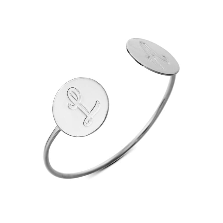 צמיד קשיח דאבל עיגולים - צמיד פתוח Unisex הצמיד המושלם לזוגות!