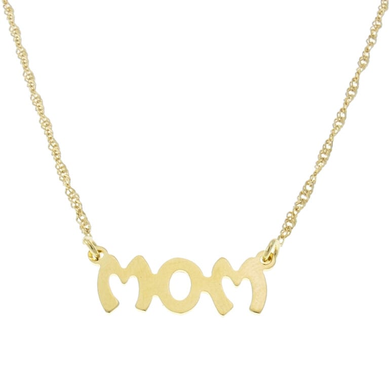 שרשרת MOM חצי מעוגלת