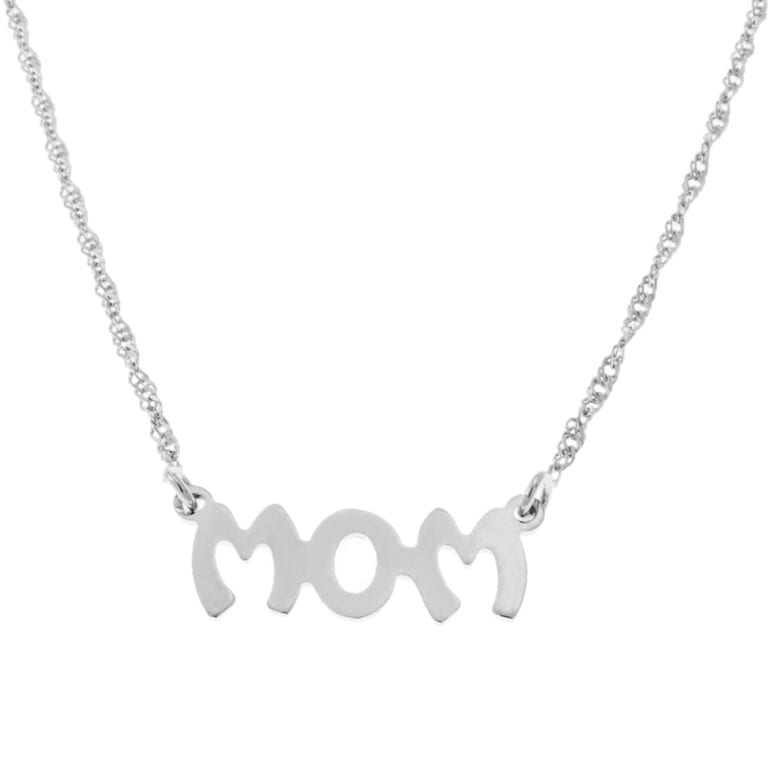 שרשרת MOM חצי מעוגלתשרשרת אמא MOM בכיתוב חצי מעוגל