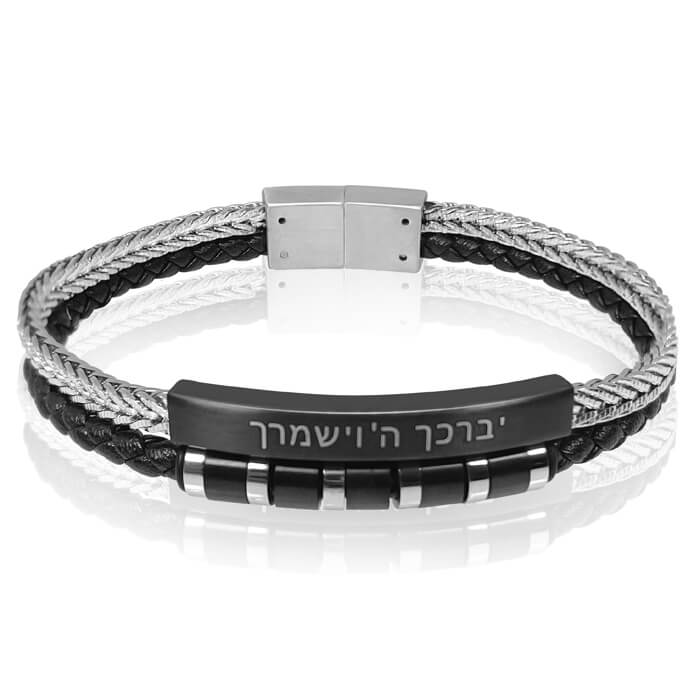 צמיד עור אלדור לגבר